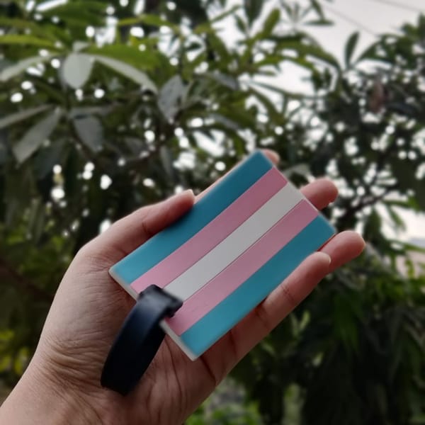 Trans Flag Bag Tag